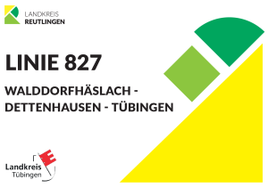 Postkarte Linie 827 Walddorfhäslach über Dettenhausen nach Tübingen