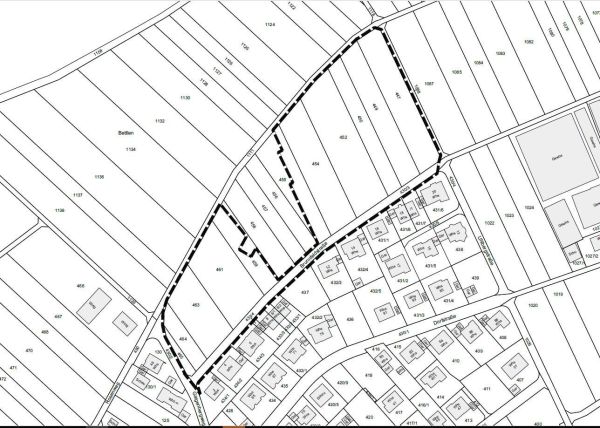 Lageplan zum Bebauungsplan