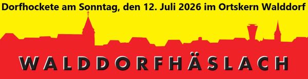 Banner zum Dorffest am Sonntag, 12.07.2026