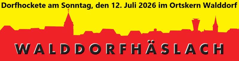 Banner zum Dorffest am Sonntag, 12.07.2026