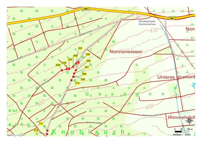 Lageplan der Polter Teil 1